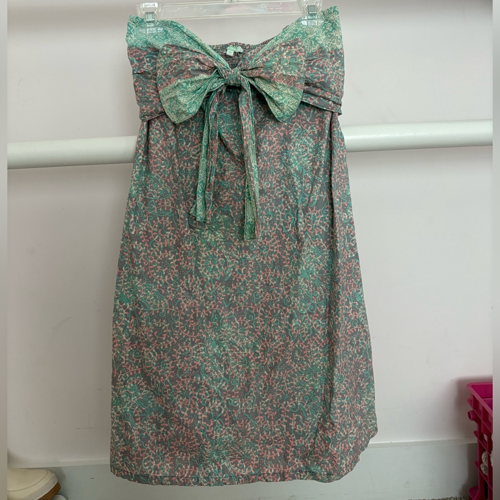 Floral Dress in Green and Pink